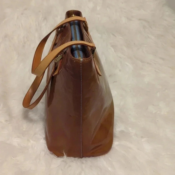 Authentic Louis Vuitton Vernis Houston Shoulder Bag Brown M91005 LV 8307J - Picture 3 of 11